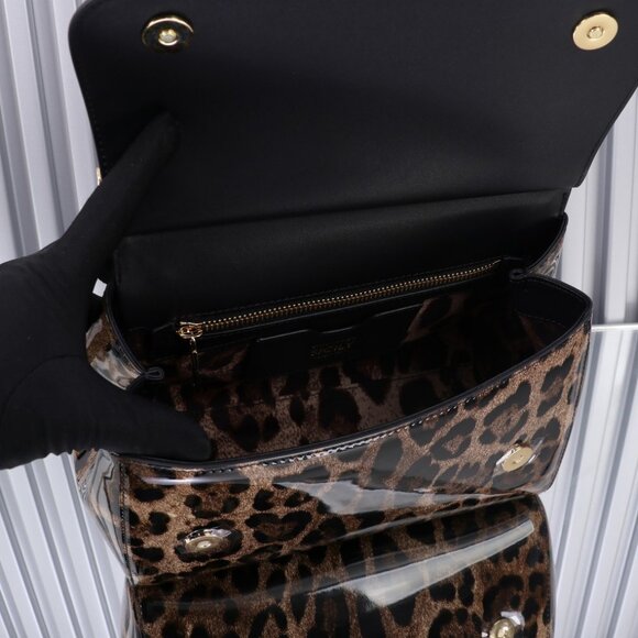 Dolce & Gabbana Leopard-Print Flap Shoulder Tote Bag - Picture 5 of 9